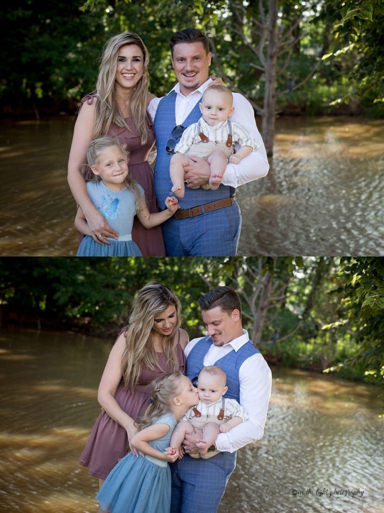 outdoors family photos at Irene dairy farm