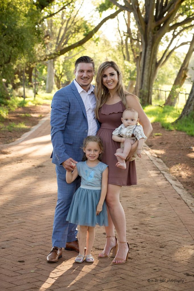 outdoors family photos at Irene dairy farm