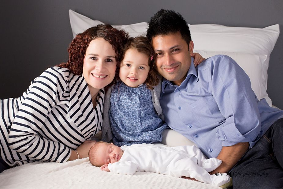 family with a newborn baby