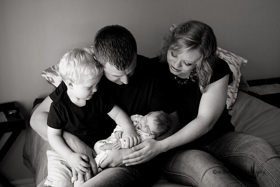 newborn baby and family 