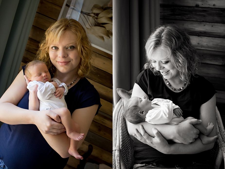 newborn baby and mom