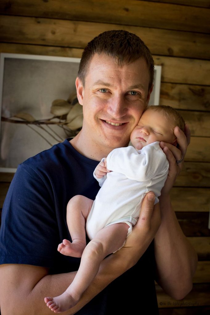 newborn baby and dad