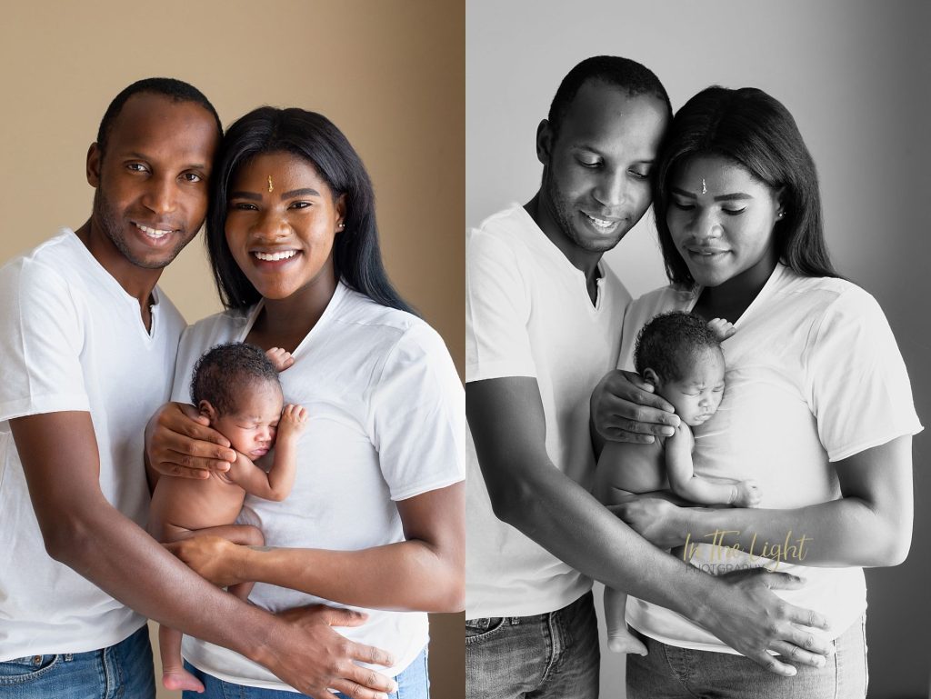 newborn baby boy and parents