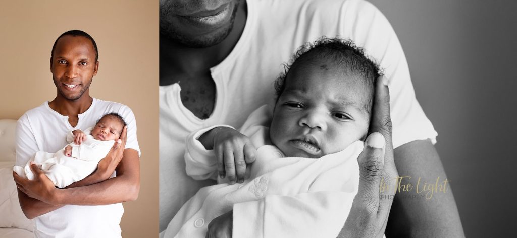newborn baby boy and dad