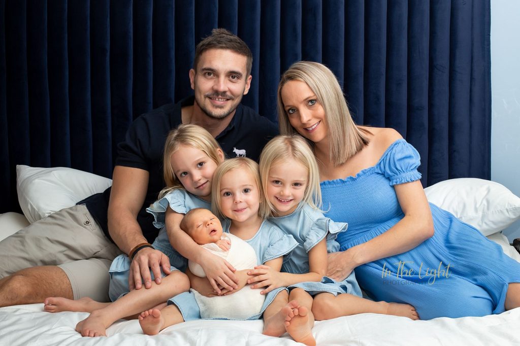 Newborn baby boy and family at their home during his newborn session in Centurion.