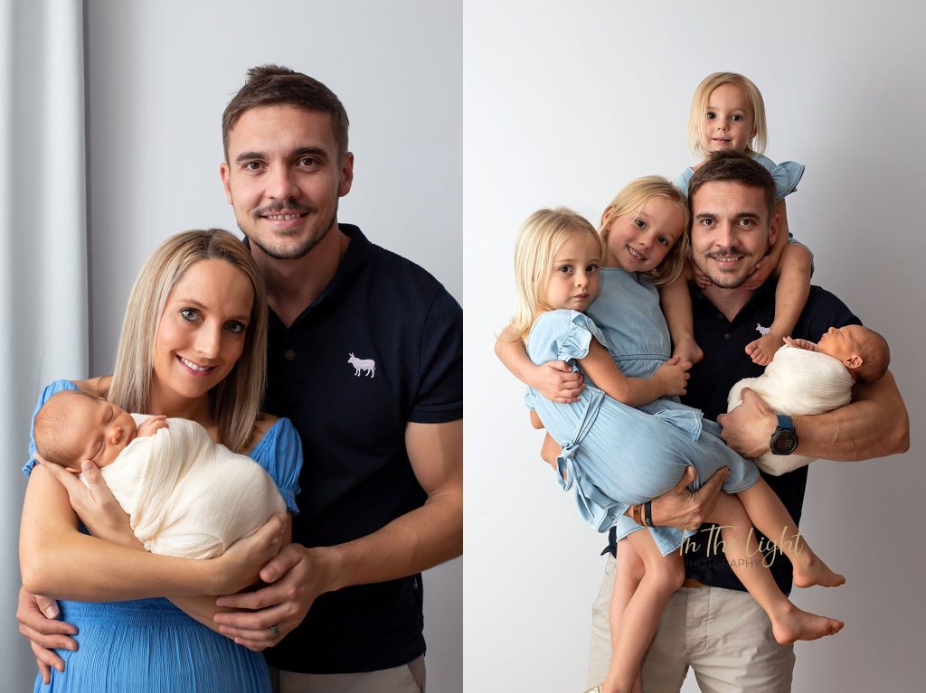 Newborn baby boy with mom and dad at their home during his newborn session in Centurion.