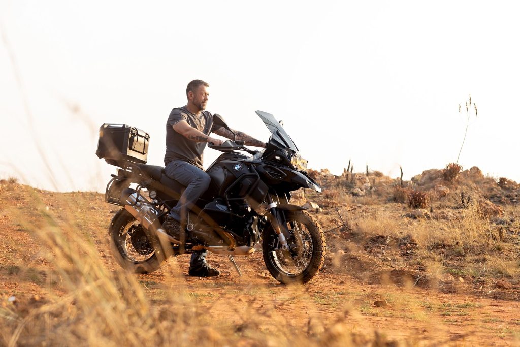 Dad on his motorbike during a photo session in Pretoria.