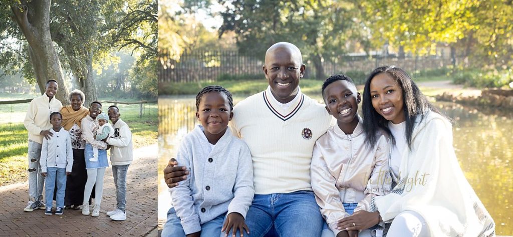 Grandma and her grandkids at Irene Dairy Farm.